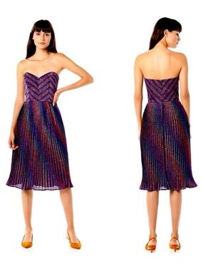 Dress the Population Rosalie Dress, Metallic Cobalt,‎ Size MEDIUM, NWOT